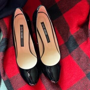 Chic Black Patent Leather Heels